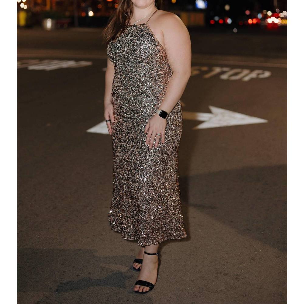 NEW DRESS FORUM quinn sequin dress in silver